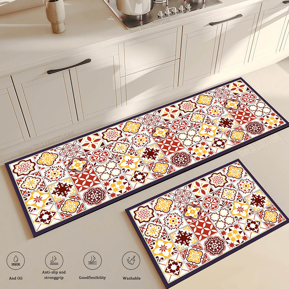 Flower Long Large Kitchen Mat  - Maranta Prayer Plant recension och pris