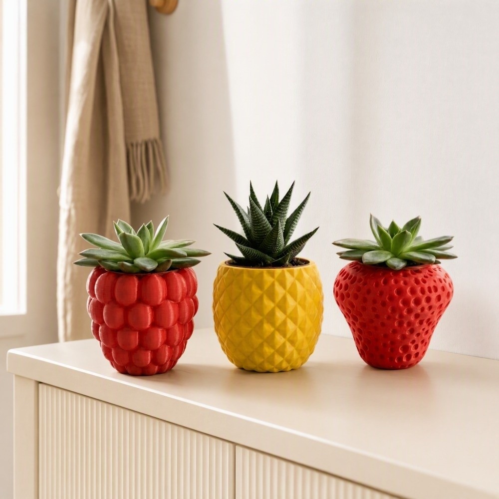 Plastic Fruit Flower Pot 3D Pr - Echeveria Succulent recension och pris