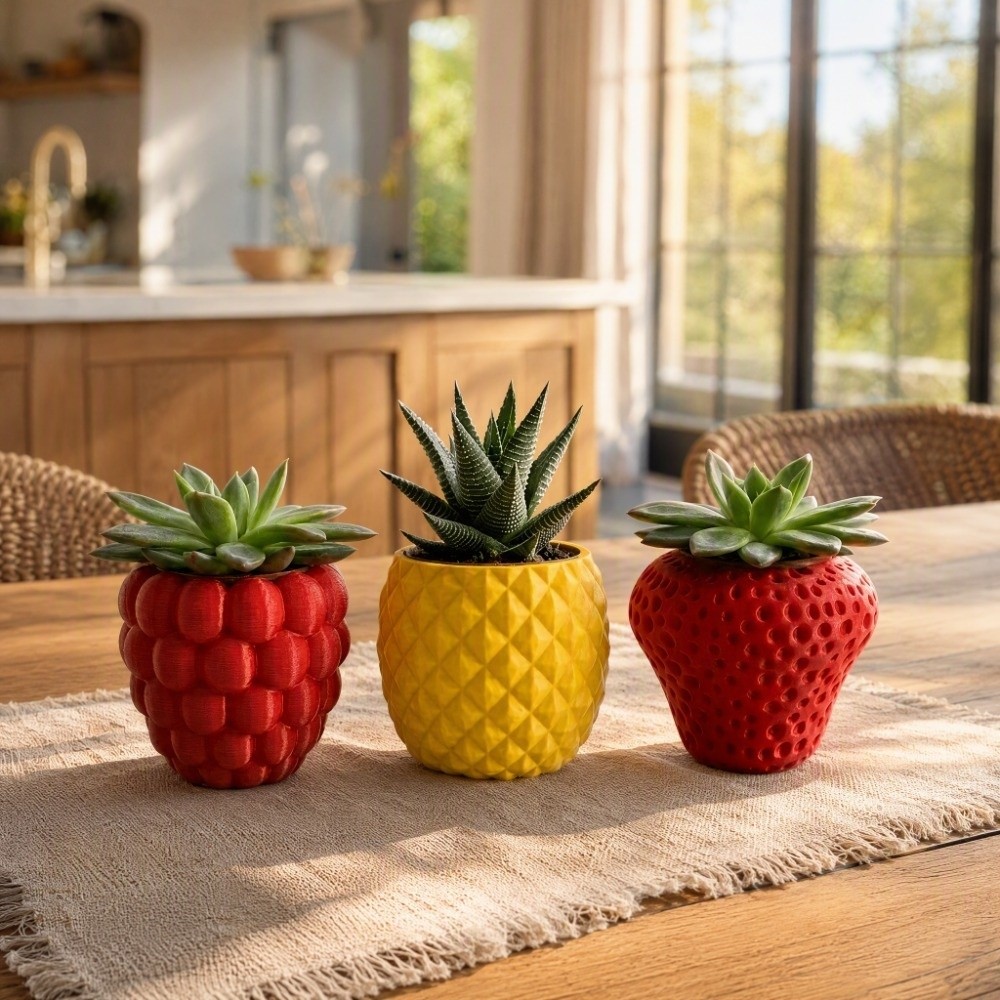 Plastic Fruit Flower Pot 3D Pr - Echeveria Succulent recension och pris