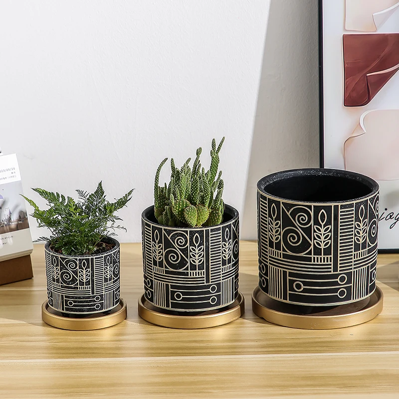 Simple Cylindrical Ceramic Flo - Aloe Vera Pot recension och pris