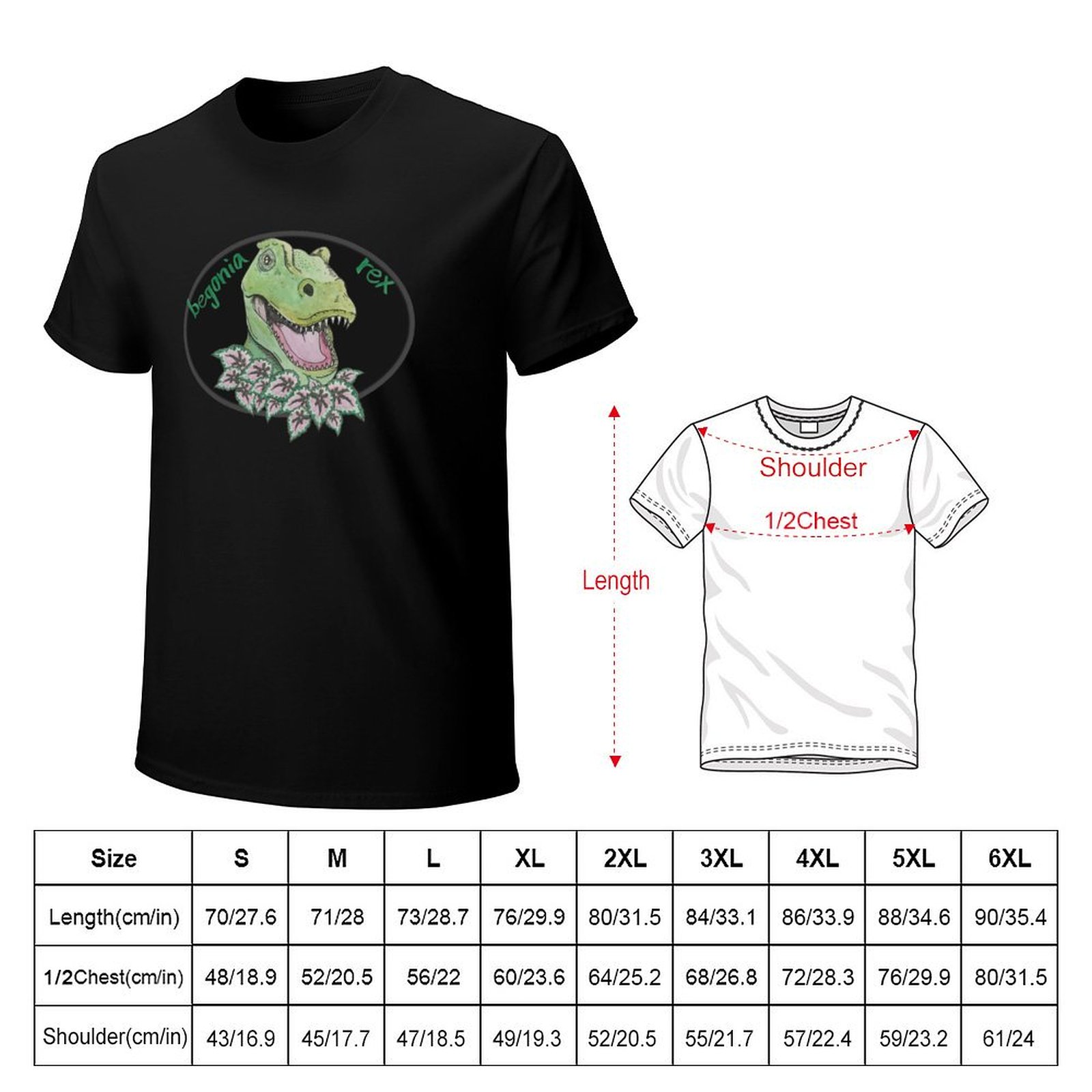 T rex begonia T-Shirt Thanksgi - Begonia Rex recension och pris
